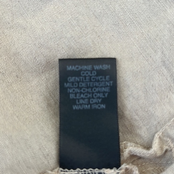 Linen/Rayon Avenue 3/4 sleeve Abalone Button Up Classic Timeless Tunic size 32 - Picture 8 of 11